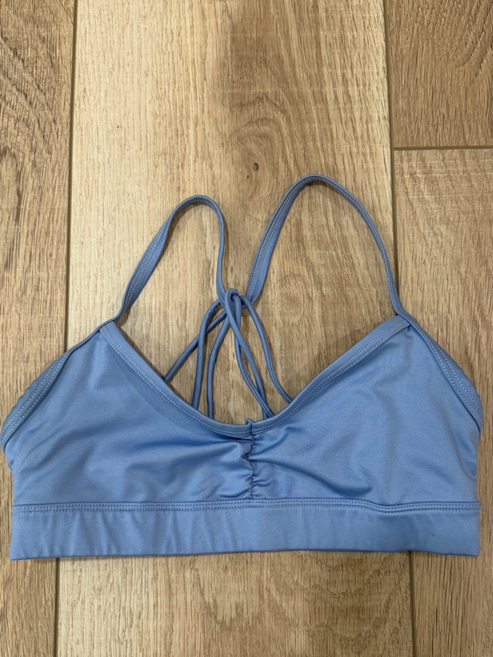 ALO Yoga Light Blue Strappy Sports Bralette